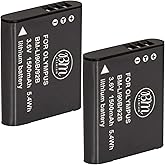 BM 2-Pack of LI-92B, LI-90B Batteries for Olympus Tough TG-6, TG-5, TG-Tracker, Tough SH-1, SH-2, SP100 IHS, Tough TG-1 iHS, 