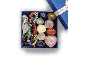 GEXLORYN Crystals and Healing Stones, Healing Crystals, Witchcraft kit, Chakra Stones, Crystals and Stones, Witchcraft Supplies, Healing Crystals and Stones, Crystal Set, Crystal Box