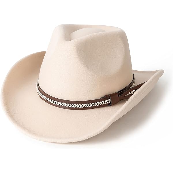 4565 Women\'s Suede Cowboy Hat For Men Classic Wide Brim Western Cattleman EOGIMI Suede Cowboy Hat for Women and Men Classic Western  main image 2