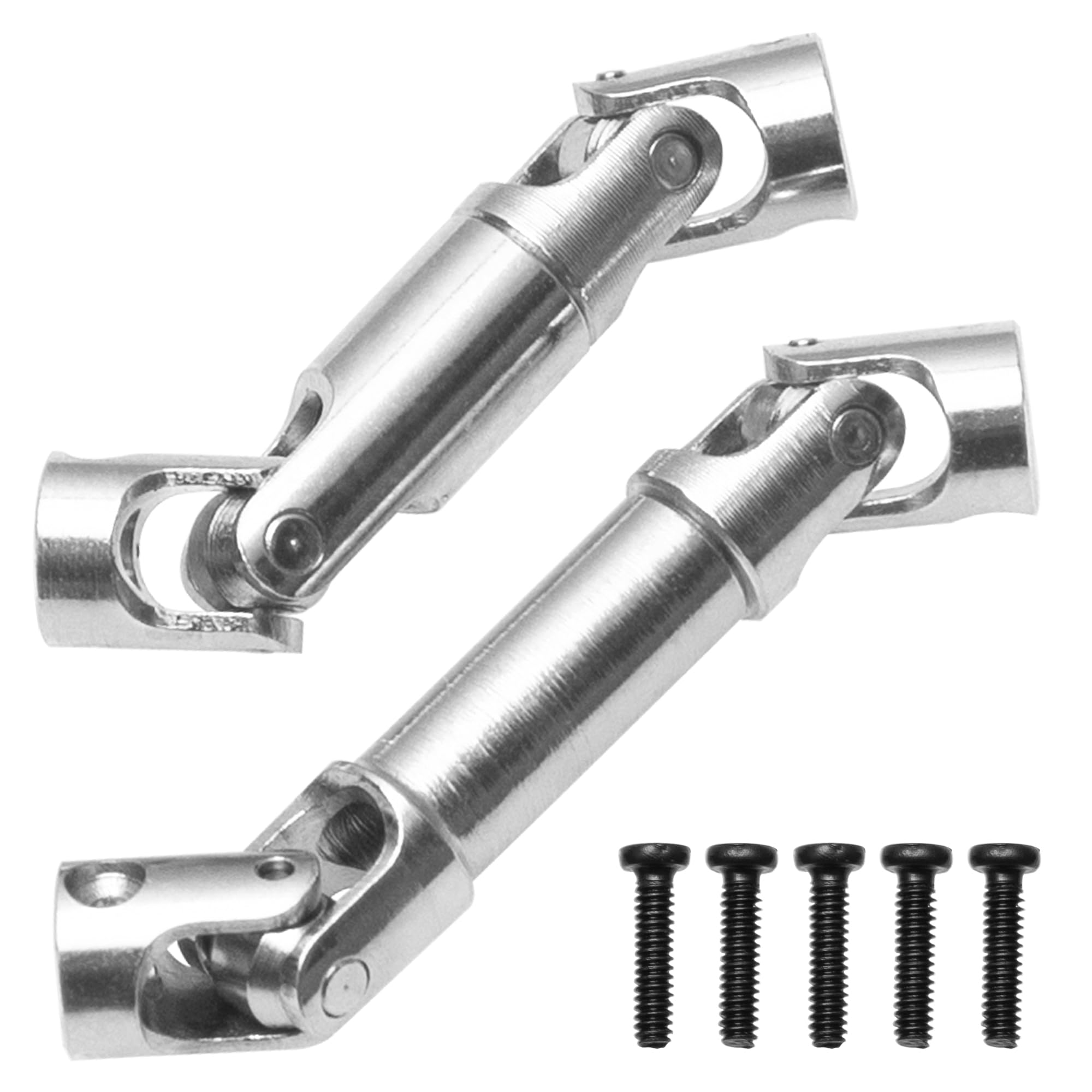 Photo 1 of 1Pair ShareGoo Stainless Steel RC Car Center Drive Shafts CVD DriveShaft Compatible with FMS FCX24M 1/24 RC Crawler Upgrade Part