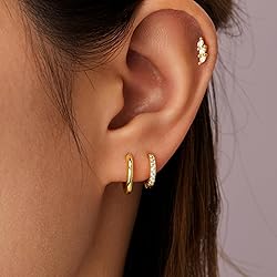 Inerney Gold Huggie Hoop Earrings Set for