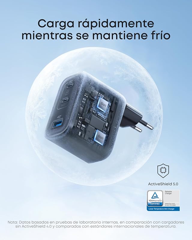 Nano carregador, adaptador de parede de 3 portas com saída de 70W, compacto e elegante, para iPhone 17/17 Pro MAX 16/15/14 iPhone Air, MacBook Air, iPad, Pixel, Galaxy e mais