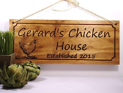 Olga212patrick Chicken Coop Sign Custom Wood Sign Farm Signs Personalized Wooden Signs Family Name Signs Welcome Signs Plaque Sign S