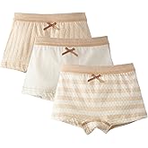 GZMM Girls Organic Cotton Shorties Underwear Toddler Briefs Kids Panties Pack of 3