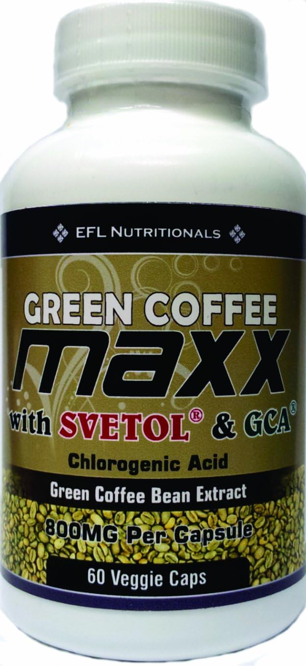 EFL Nutritionals Green Coffee Maxx with Svetol and GCA Supplement, 60 Count