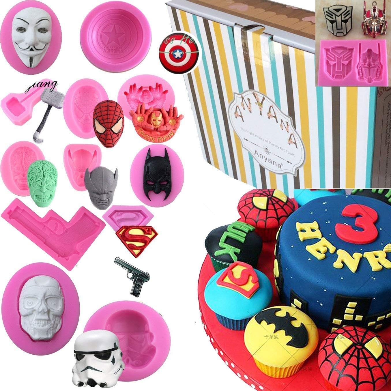 13pcs Cartoon sugarcraft decoration set