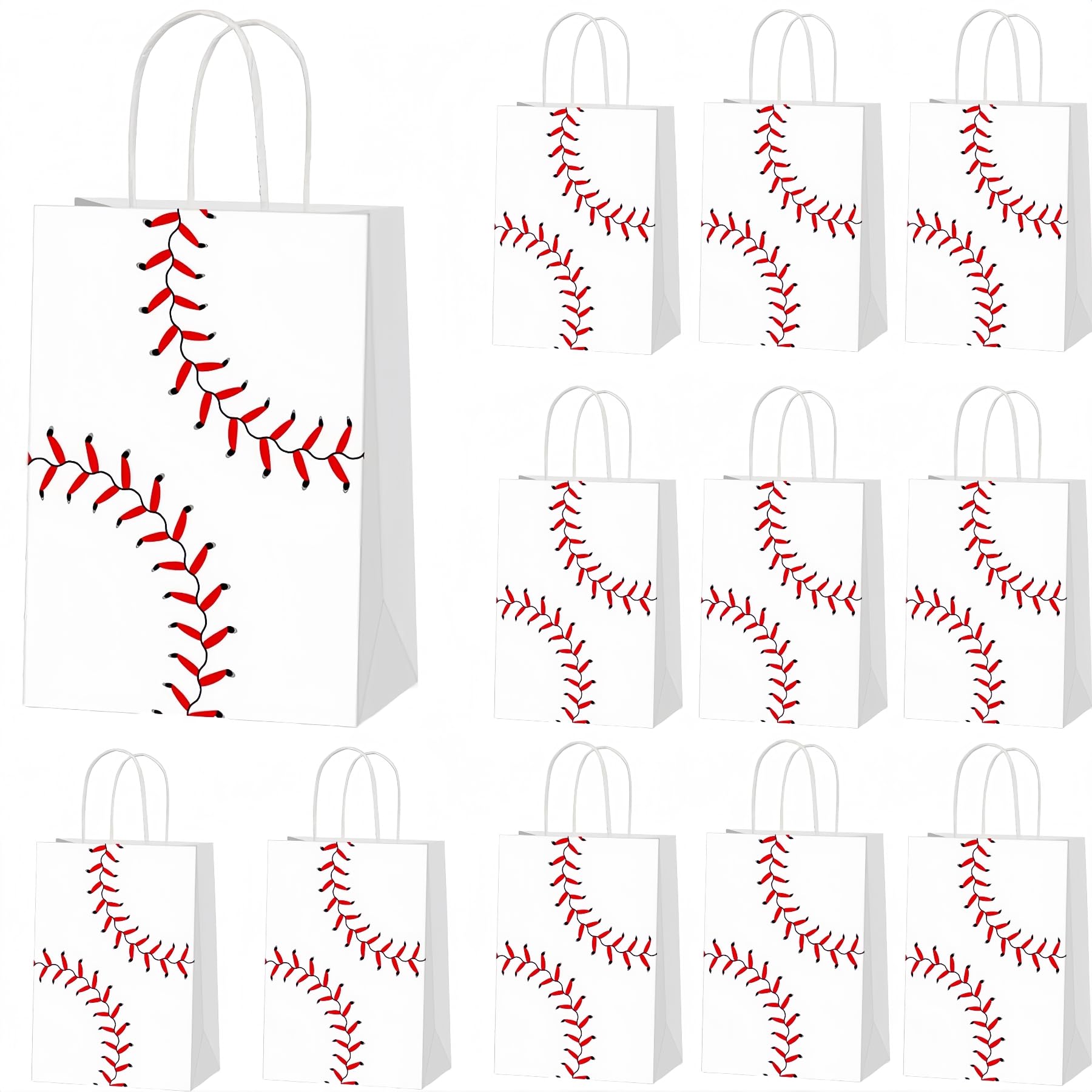 Photo 1 of **MISSING HALF** Küchera Baseball Gift Bags for Kids – 12 Pack Baseball Sports Theme Party Favors Bags for Boys and Girls – Snack & Treat Goodie Bag for Birthday or Team Game Events and Party Decarations Supplies