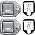 Toolbox RV Handle Latch Stainless Steel Tool Box Latch Paddle Lock for Trailer Door RV Camper Truck Bed Toolboxes - 3/8'' x 3-1/4'' (2 Pack)