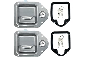 SKARUMMER Toolbox RV Handle Latch Stainless Steel Tool Box Latch Paddle Lock for Trailer Door RV Camper Truck Bed Toolboxes - 3/8'' x 3-1/4'' (2 Pack)