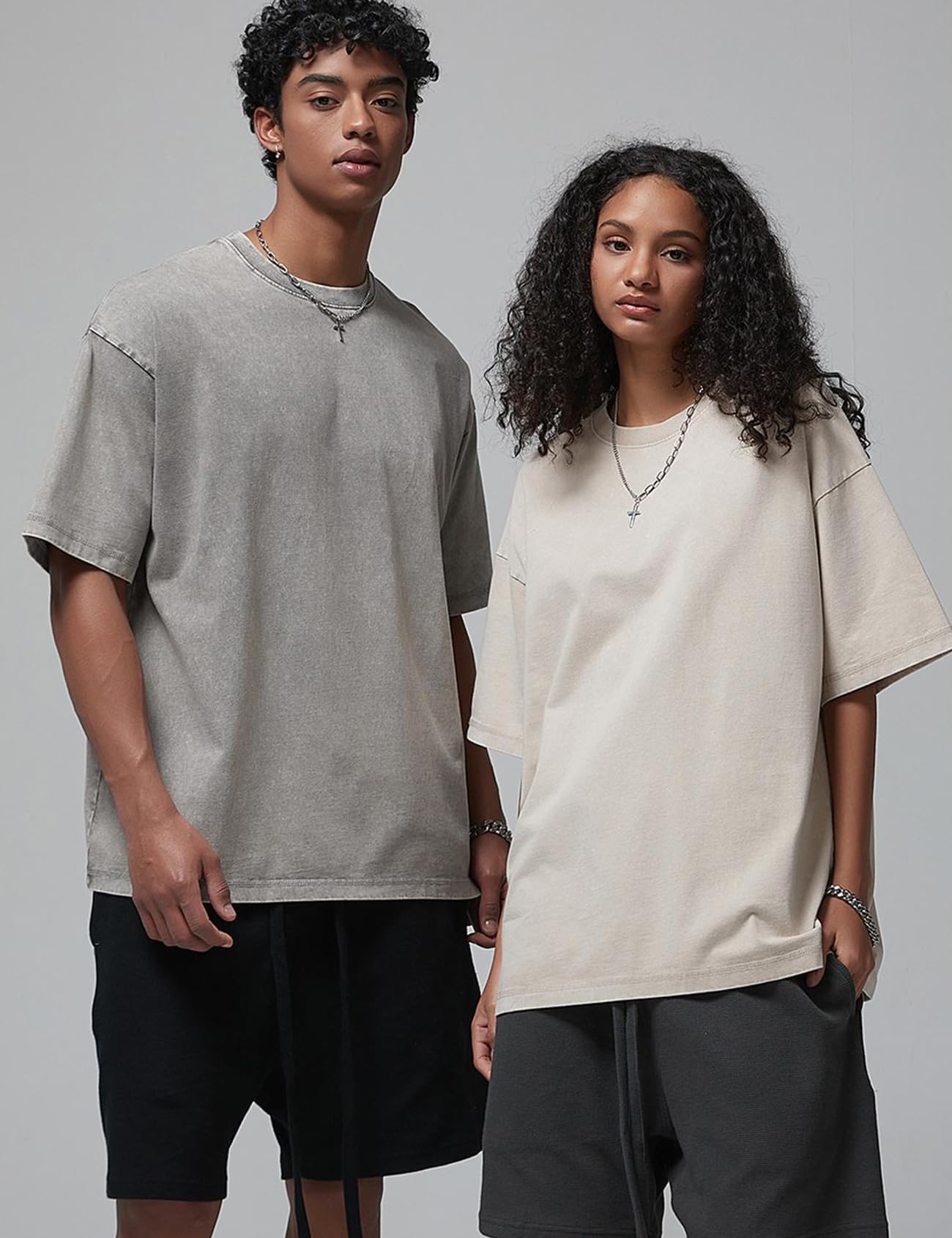 Arssm 3 Pack Men Oversized T Shirts Vintage Tee Loose Fit Short Sleeve Casual Streetwear Baggy Washed Unisex Tops