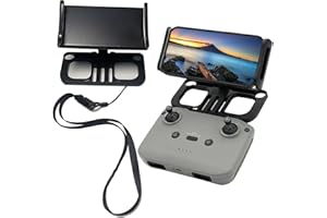 HENWAFX Drone Controller Mount and Tablet Holder, 4.7-12.9 Inch Adjustable Bracket, Compatible with DJI Mavic Air/Mini Series, with Neck Lanyard