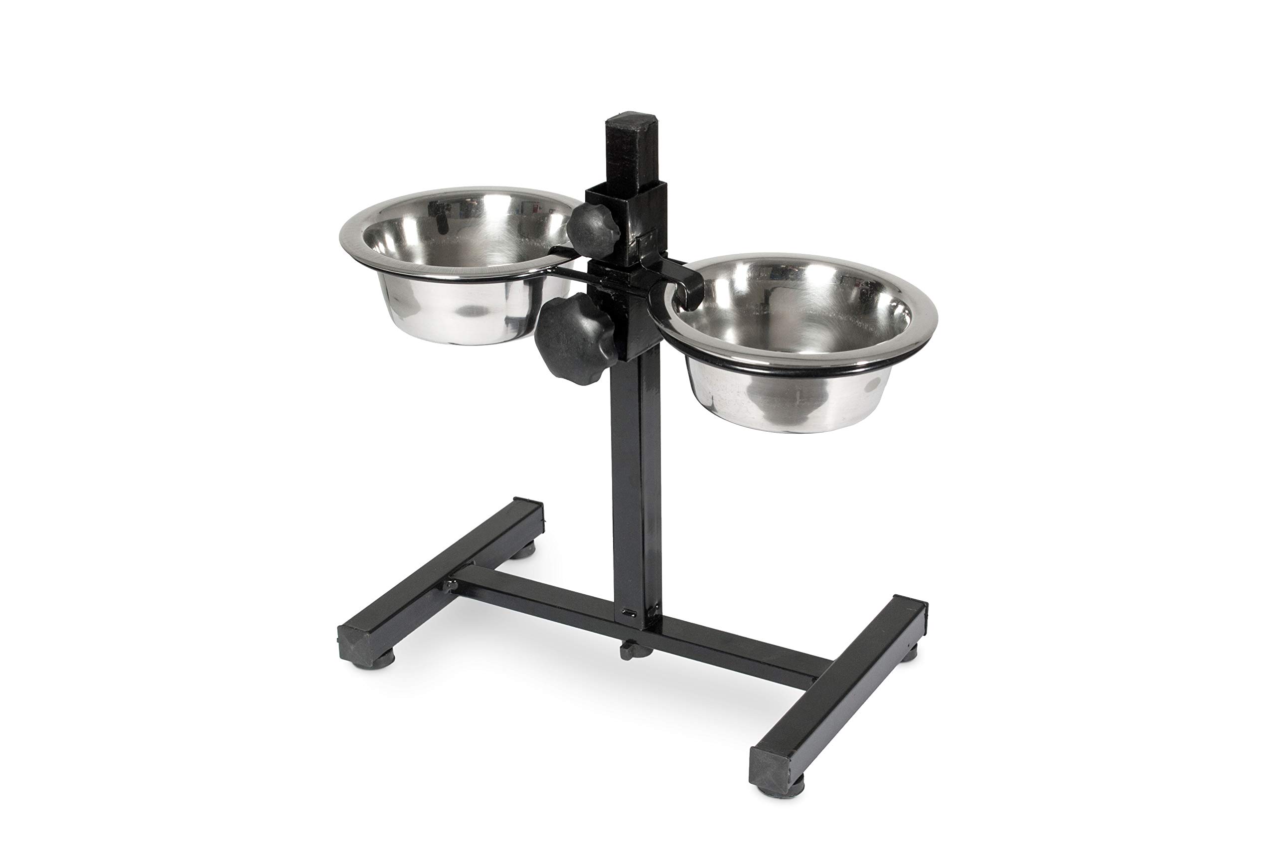 Karlie 521339 Stainless steel bowl holder, Ø 13 cm diameter, 2 x 380 ml