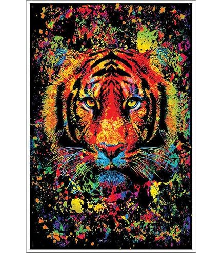 Amazon.com: Opticz Jungle Tiger Blacklight Reactive Poster