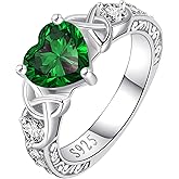 LOIPURI Moissanite Promise Rings for Her, 2CT D Color VVS1, Heart Shaped Celtic Knot, 925 Sterling Silver Engagement Wedding Anniversary Valentines Promise Gift with Certificate