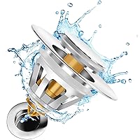 Universal Bathroom Sink Stopper, Anti Clogging Pop Up Drain Stopper for Bathroom Sink Drain Strainer Without Overflow…