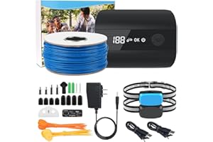 JewYow Electric Fence for Dog, 2025 Underground Dog Fence for 2 Dogs Containment System In Ground Electric Dog Fence with Waterproof Training Collar, Tone Shock Correction, Covers up to 3/4 Acre