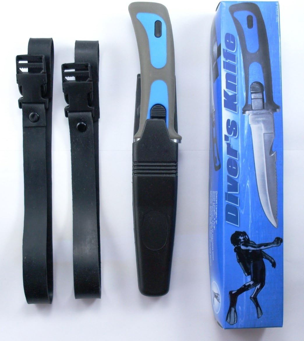 Scuba Diver Knives Diving Gear Knife Navy Seal Sheath Blue : Divers Knives And Shears : Sports & Outdoors