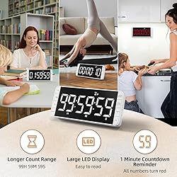 MeesMeek 7.8'' Extra Large LED Kitchen Timer: 99H