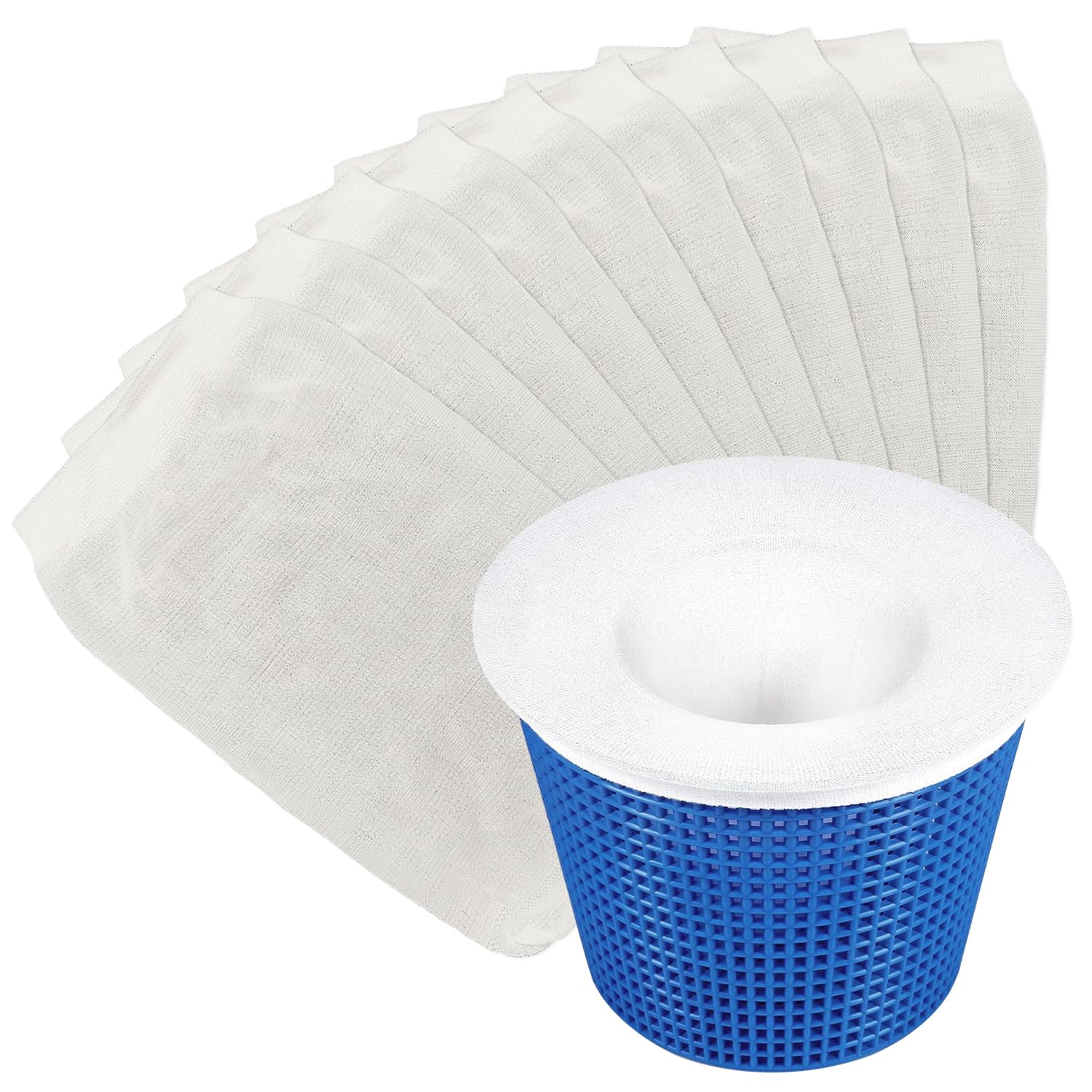 AYWFEY 10 Pack Ultra-Fine Mesh Pool Skimmer Socks, Fit Inground & Above Ground Pools, Debris & Leaf Catcher, Skimmer Basket Liner