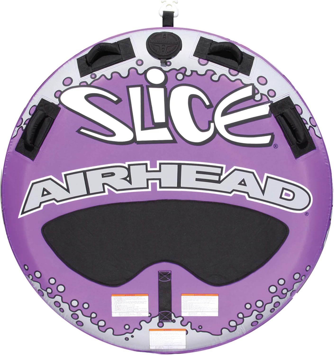 Airhead Slice | 1-2 Rider Towable Tube for Boating, Purple and Black (AHSL-4W)