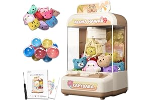 Claw Machine for Kids, Capybara Vending Machine for Age 3+, Toy Claw Machines with Plush and Squishy Prizes for Girls, Candy 