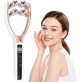 PVACG Face Massager,Facial Roller Tmj &amp; Jaw Massager for Lymphatic Drainage,Facial Sculpting Tool with Red Blue Light,Face Contour Massage Tool for Women