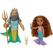 Amazon.com: Disney The Little Mermaid Ariel Doll and King Triton ...