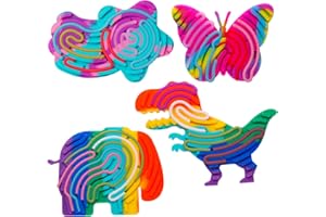 AHHSOY 4 Pack Sensory Activity Board Toys Set, Silicone Fidget Toys Adults Toddler, Bulk Party Favors Sensory Toys for Kids 8-12, Calm Down Fidget Toy for Stress Relief ADHD and Autism