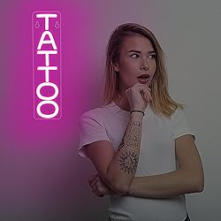 Blecode Tattoo Neon Sign for Wall Decor Text Led