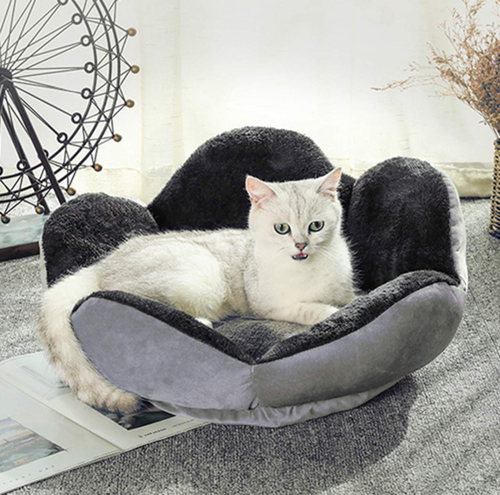 Puppy Bed Pet Sleeping Bed Warm Winter Dog Cat Sofa Pet Dog Cat Bed Cute Cat Cuddle Bed Creative Plush Pet Bed Kennel House Cozy Pet Dog Bed Soft Pet Cushion for Cats Kittens Dogs