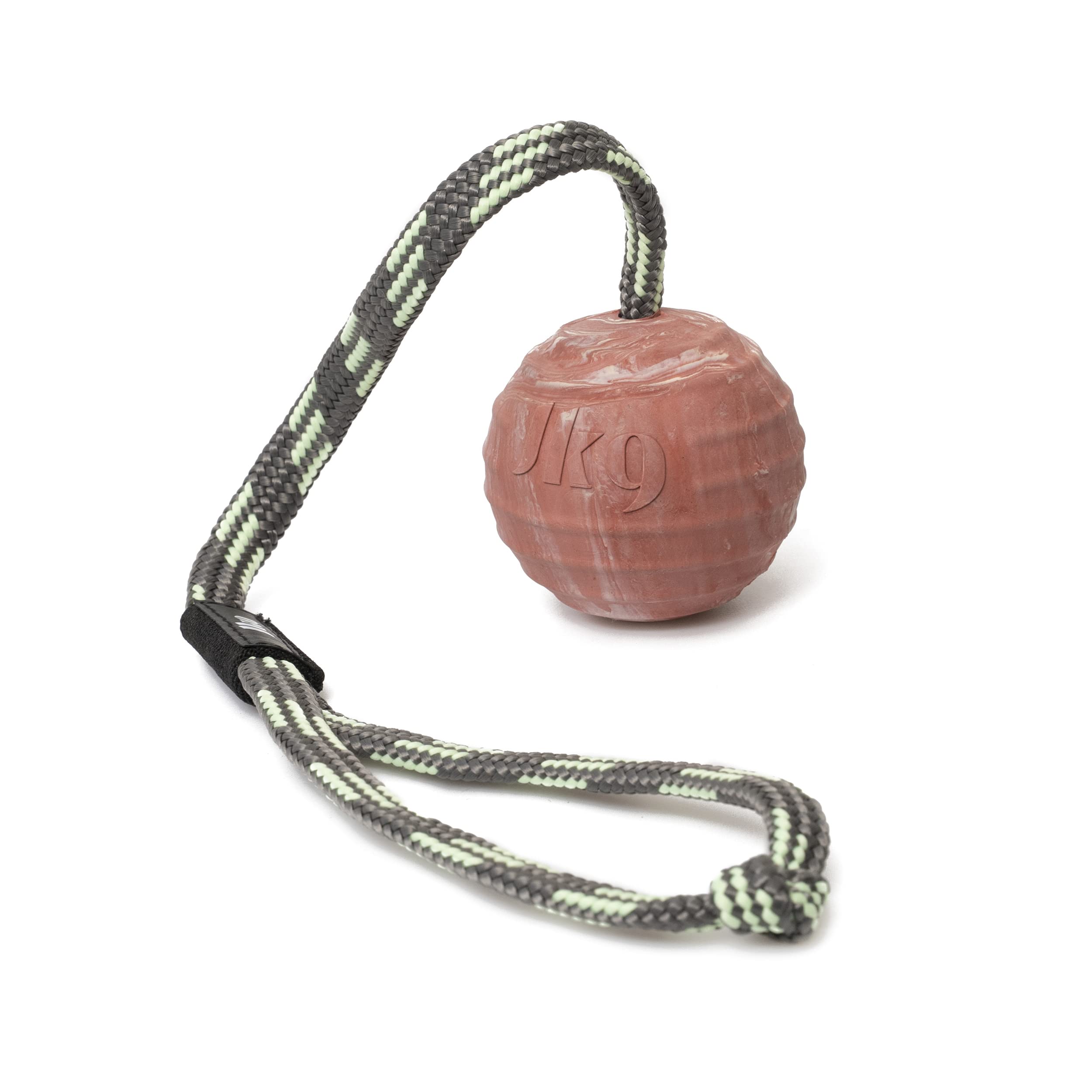 Julius-K9, IDC Natural Rubber Ball with Closable Handle, Horizontally Grooved, 60 mm — image 1