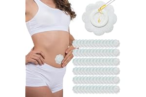 120PCS Castor Oil Patches, 3Layer Leakproof Self-Adhesive Flower Belly Button Patches, Organic Cotton Core for Castor Oil Pac