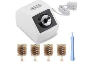 YIHUA 200C Motorized Soldering Iron Tips Copper Cleaner with Infra-red Sensor, 6 Brass Wool Brushes, 12V Power Adapter, and Pry Bar - Compact Soldering Iron Tips Brass Cleaner