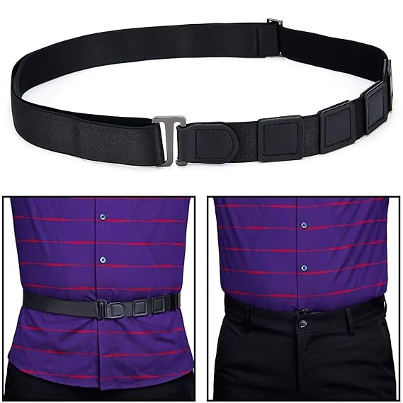 Buy Men Shirt Stays Shirt Lock Belt Adjustable Elastic Shirt Holder