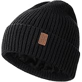 Wmcaps Warm Beanie for Men Women, Fleece Lined Beanie Warm Winter Caps Unisex Fashion Knit Cuffed Cap