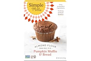 Simple Mills Almond Flour Baking Mix, Pumpkin Muffin & Bread Mix - Gluten Free, Plant Based, Paleo Friendly, 9 Ounce (Pack of 1)