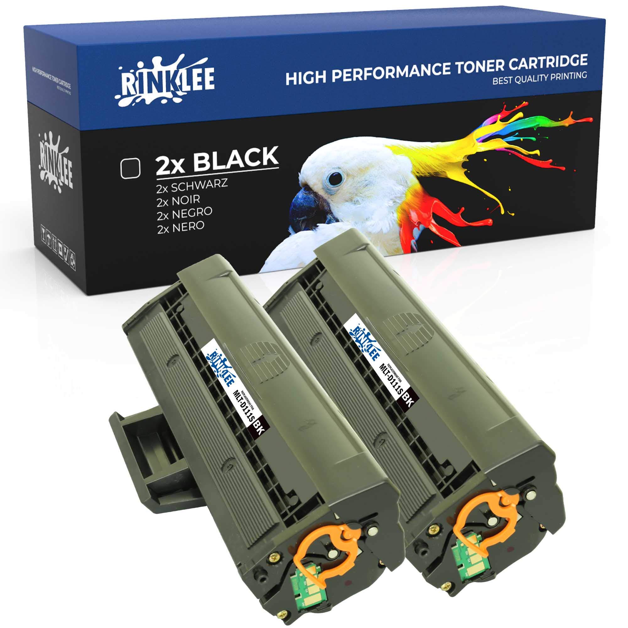 RINKLEE MLT-D111S Toner Cartridge Compatible with Samsung Xpress SL-M2020 M2020W M2021 M2021W M2022 M2022W M2026 M2026W M2070 M2070W M2070FW M2070F M2071W M2078 | High Yield 1000 Pages | Black, 2-Pack