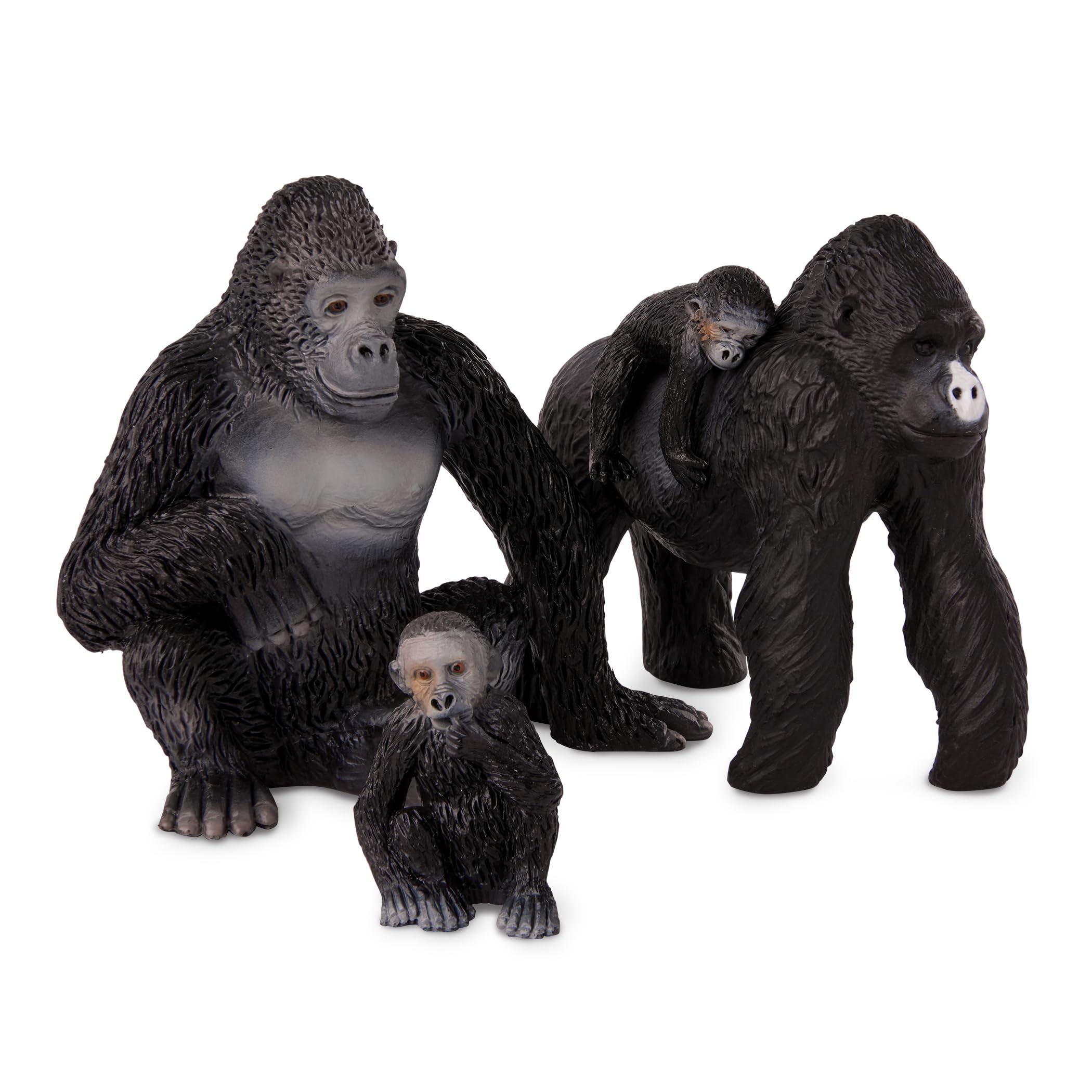 Terra By Battat – 4 Pieces Gorilla Toys Family Set – Realistic Gorilla Figurines – Zoo Animal Toys for Kids and Toddlers 3+ Years – Plastic Jungle Animals — image 1