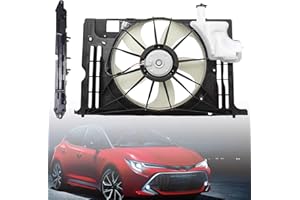 SEBLAFF TO3115181 163630T020 Radiator Condenser Cooling Fan Assembly 2014-2019 Corolla 163610T041 1647123030 16711-0T131 12V Black