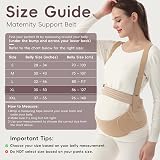 MomTend 5 in 1 Pregnancy Support Belt Beige XL 360 Comfort Back Pelvic Relief view 2