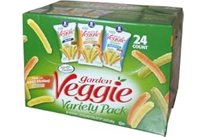 Sensible Portions Garden Veggie Snack Straws Shape Chips Variety Pack, 30 Count