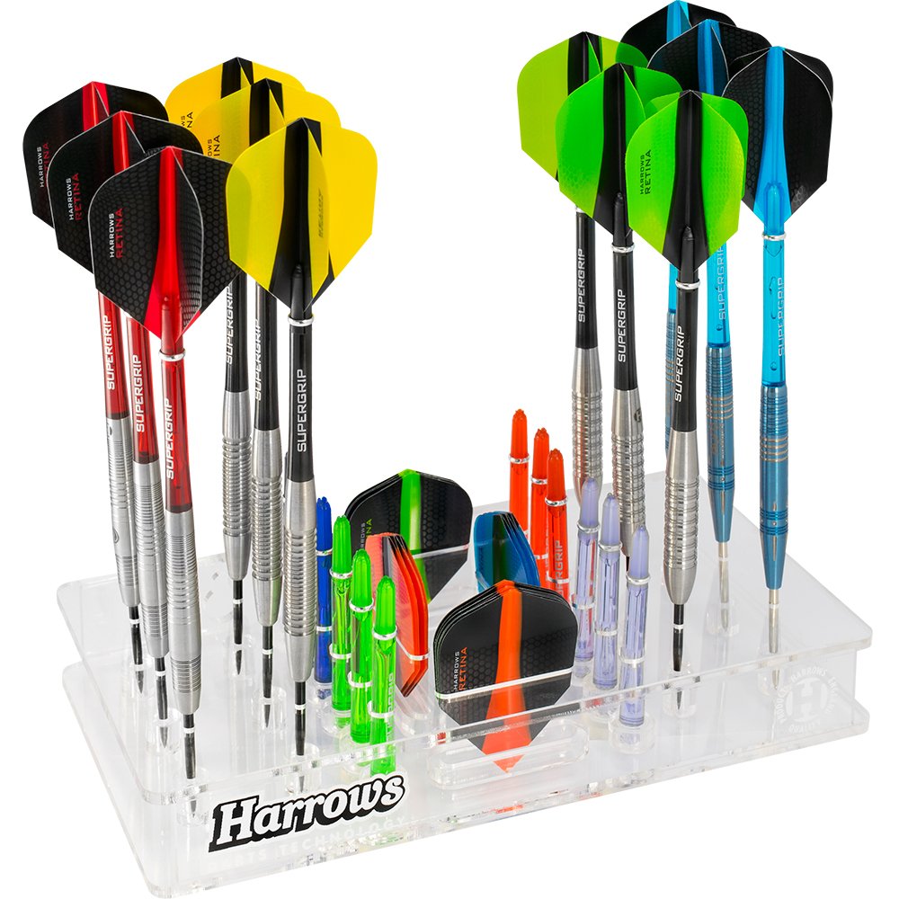 Harrows Darts Station - Holds 12 Darts - Acrylic Darts Organiser