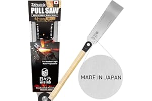 HIBINO Japanese Pull Saw 9.5” Ryoba | Multi-Cut & Cross-Cut Teeth | Lightweight Double-Edge Blade for Dovetails, Tenons & Woodworking | Replaceable Blade | Simple Assembly Required | Made in Japan