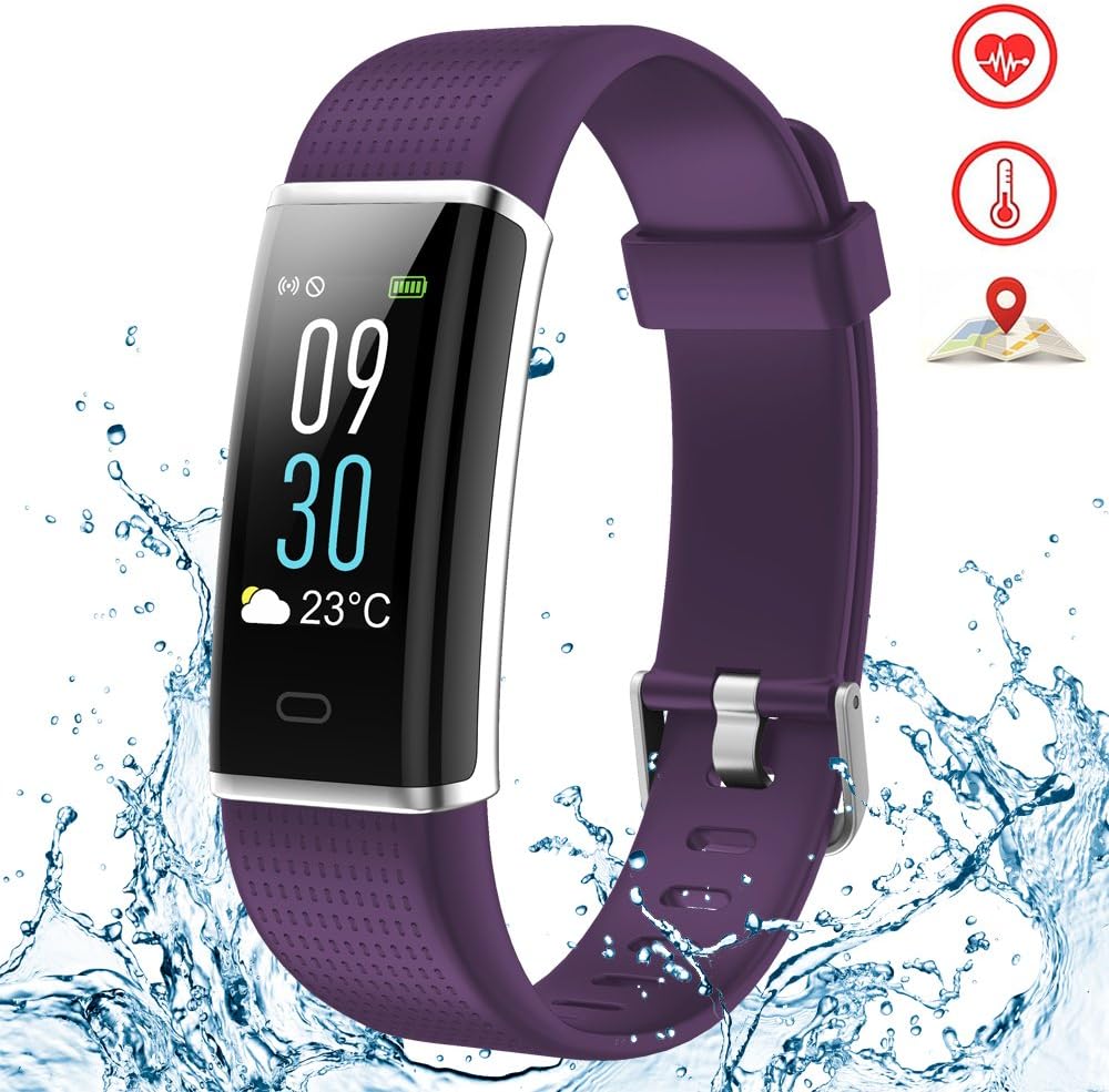 Kybeco Fitness Tracker Color Screen Weather Waterproof Activity Tracker Heart Rate Monitor Calories Counter Sleep Monitor Smart Bracelet Pedometer Wearable Wristband for Kids Women Men