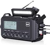 ROCAM DAB+/DAB/FM Wind Up Solar Radio 5000mAh LCD LED Reading Lamp
