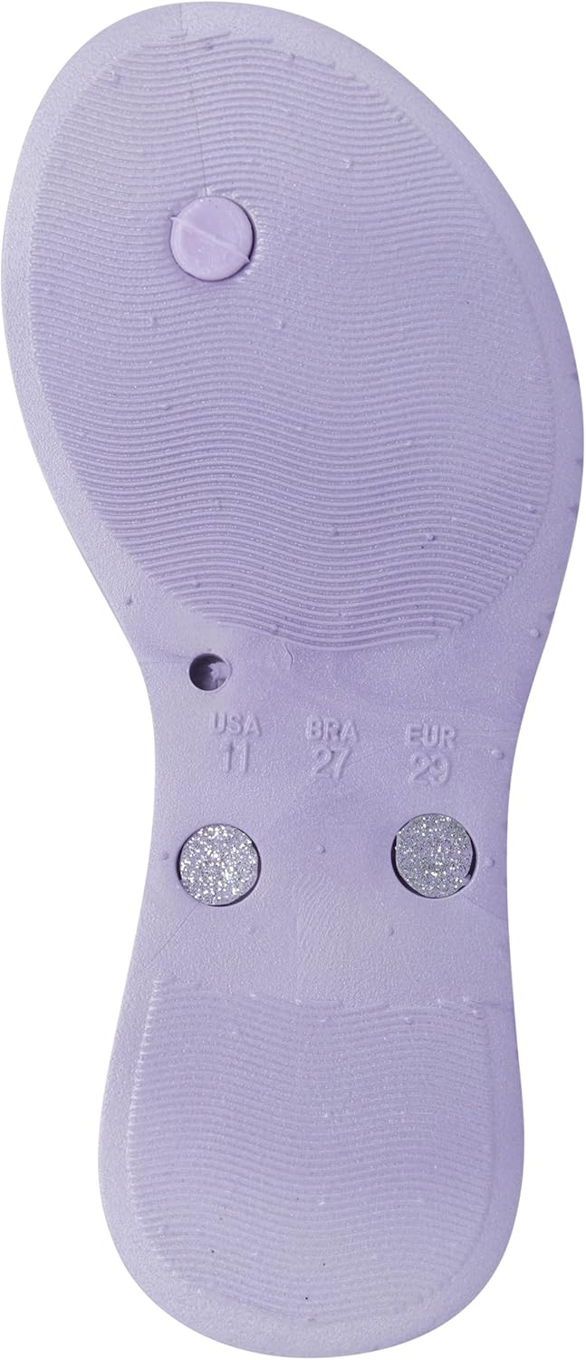  | Lilly of New York Toddler Girls' Sandals - Thong Flip Flops with Bow and Heel Strap (2 Pack) | Sandals
