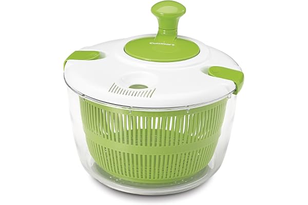 Cuisinart Salad Spinner with Easy-to-Spin Knob, 5-Qt Capacity (CTG-00-SASC)