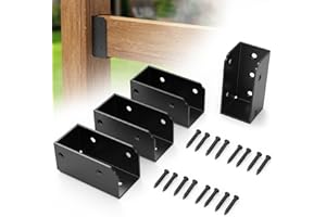ForoGore 4 Pcs 2”x 4” Stainless Steel Deck Railing Brackets Connectors 2x4 Brackets 2x4 Fence Bracket for Stair Fence Railings Decking Wood Post