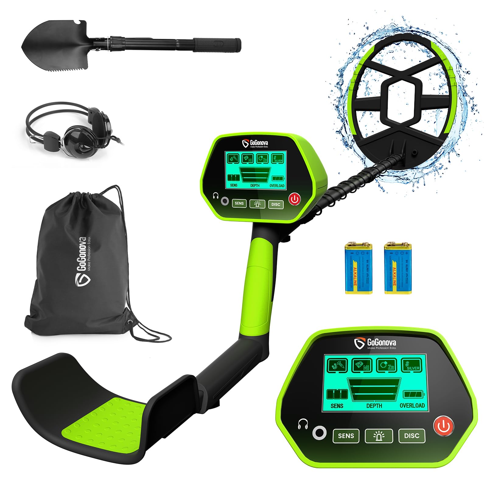 Photo 1 of GoGonova Metal Detector for Adults & Kids, Kids Metal Detector, Waterproof Metal Detectors with High Accuracy Lightweight 8" Search Coil, All Metal & Disc Modes for Junior & Youth Gold Detector