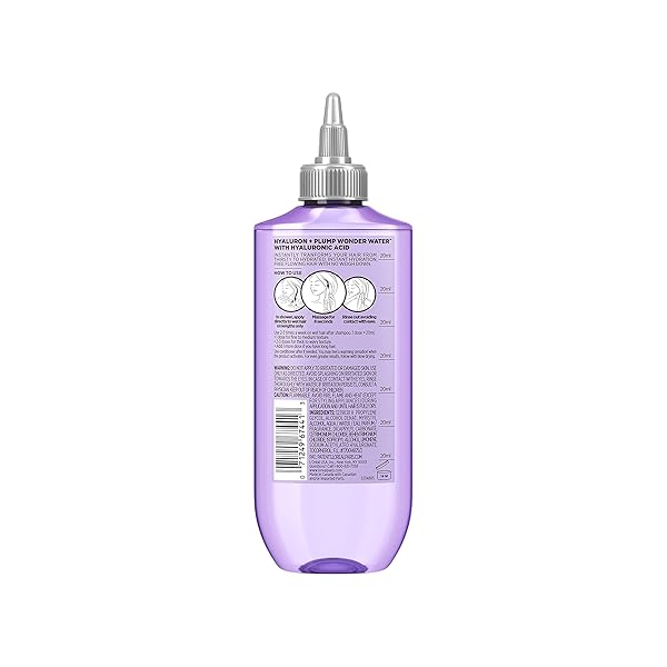 L’OREAL PARIS ELVIVE HYALURON PLUMP FLASH HYDRATION WONDER WATER HAIR RINSE, 8 SECOND HYDRATING HAIR CARE TREATMENT FOR SOFT, SHINY HAIR, 6.8 FL OZ